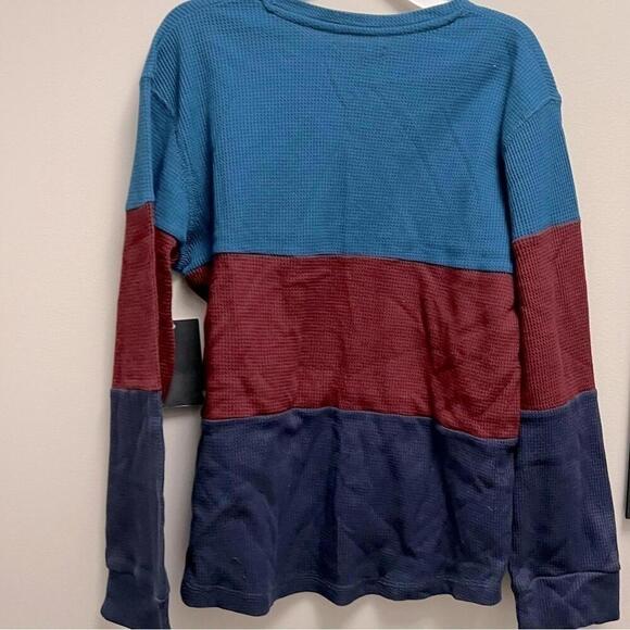 Univibe Big Boys Carrey Color Blocked Thermal T-shirt,Blue,Large - Picture 5 of 6